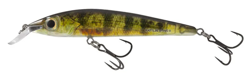 Salmo Wobler Rattlin Sting Deep Runner 9cm 12g Real Yellow Perch