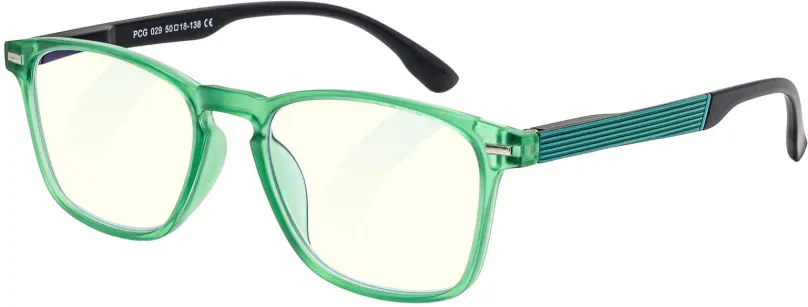 Okuliare na počítač GLASSA Blue Light Blocking Glasses PCG 029, +0,00 dio, čierno zelené