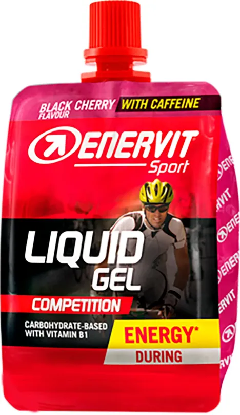 Energetický gél Enervit Liquid Gél Competition s kofeínom (60 ml) višňa
