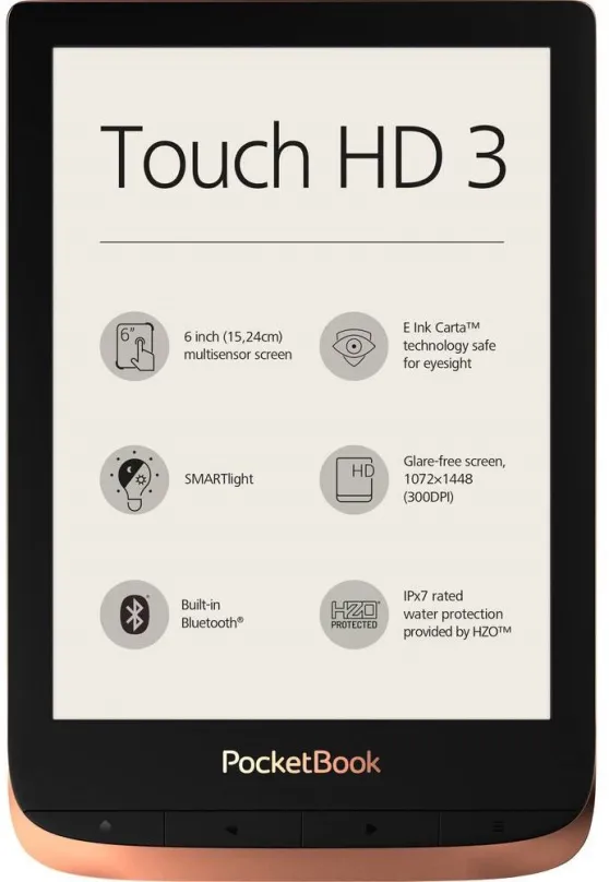 Elektronická čítačka kníh PocketBook 632 Touch HD 3 Spicy Copper