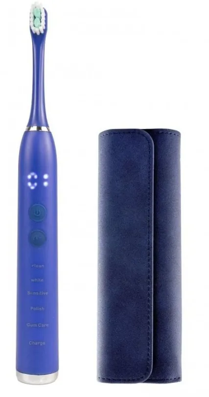 Elektrická zubná kefka Sonická zubná kefka OXE Sonic T1 a púzdro modrý