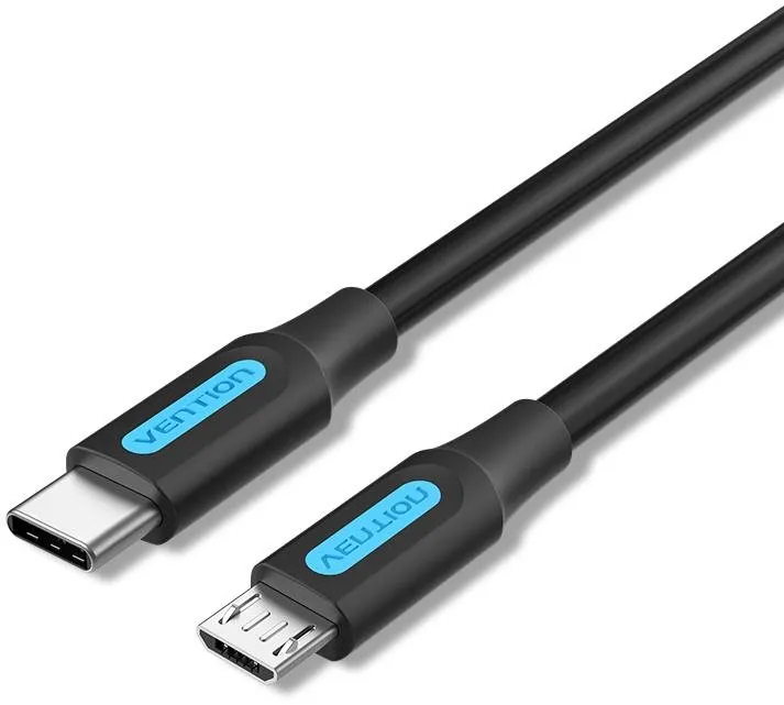 Dátový kábel Vention USB-C 2.0 to Micro USB 2A Cable 0.5M Black