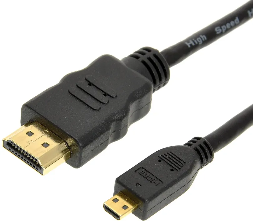 Video kábel ROLINE HDMI High Speed ​​s Ethernetom, prepojovací, (HDMI M <-> HDMI M micro) 2m