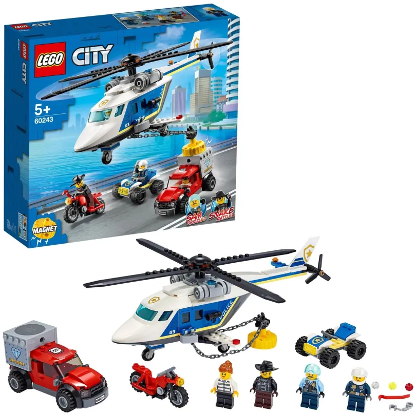 LEGO stavebnica LEGO® City 60243 Prenasledovanie s policajnou helikoptérou