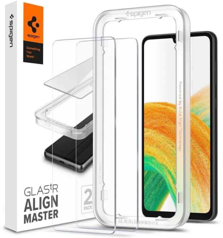 Ochranné sklo Spigen AlignMaster Glas.tR 2 Pack Samsung Galaxy A33 5G, pre Samsung Galaxy