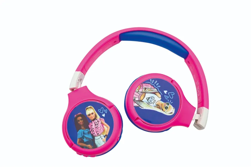 Bezdrôtové slúchadlá Lexibook Skladacie bezdrôtové Bluetooth slúchadlá Barbie