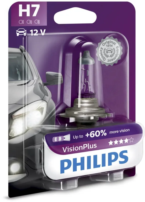 Autožiarovka PHILIPS H7 VisionPlus 1 ks