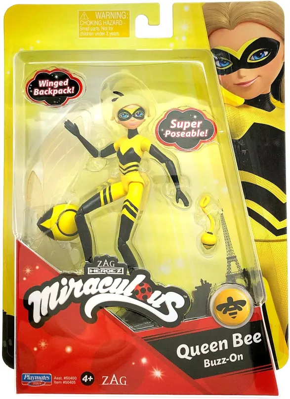Bábika Miraculous Lienka a čierny kocúr, bábika Queene Bee - Včelia kráľovná