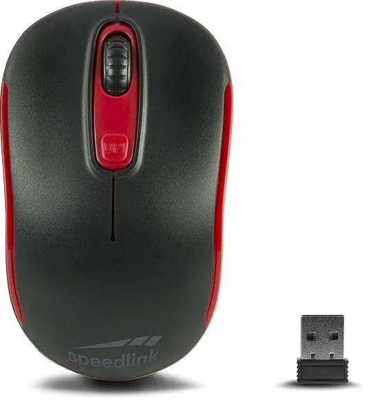 Myš Speedlink CEPTICA Mouse - Wireless, black-red, bezdrôtová, optická, 1600DPI, 3 tlačidl