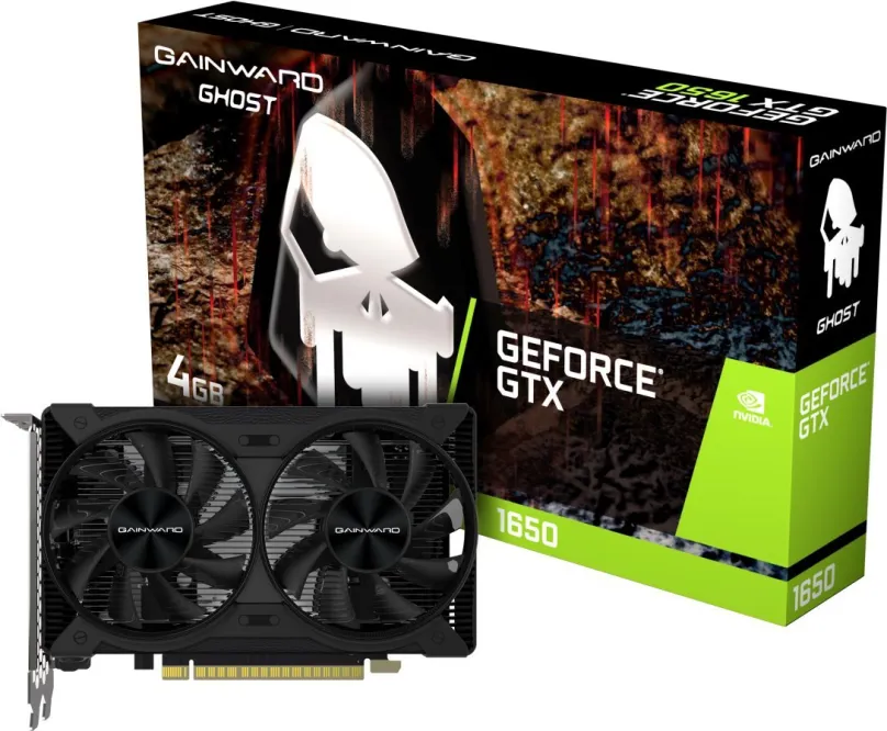 Grafická karta GAINWARD GeForce GTX 1650 D6 Ghost 4G, 4 GB GDDR6 (12000 MHz), NVIDIA GeFo