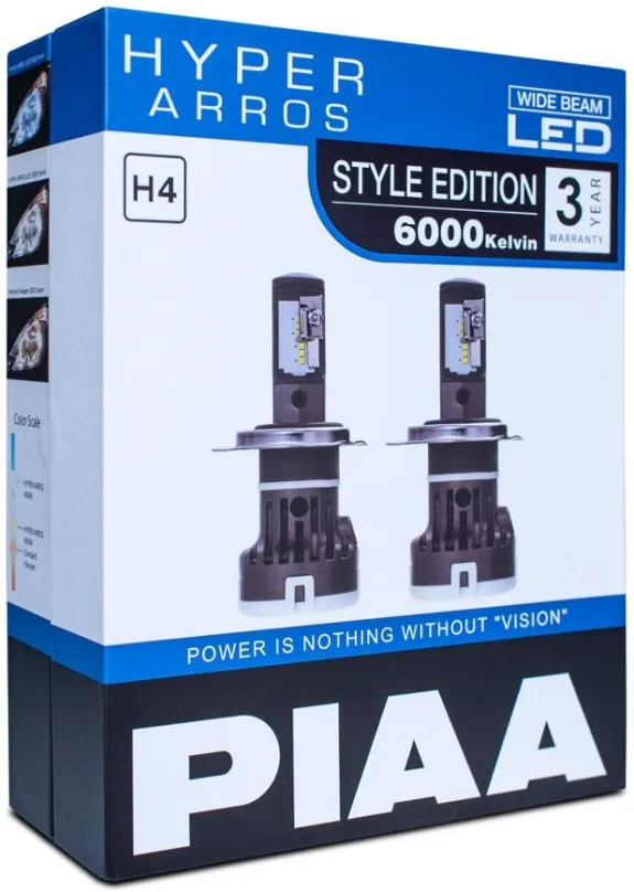 LED autožiarovka PIAA Hyper Arros Gen3 LED náhrady autožiaroviek H4 6000K