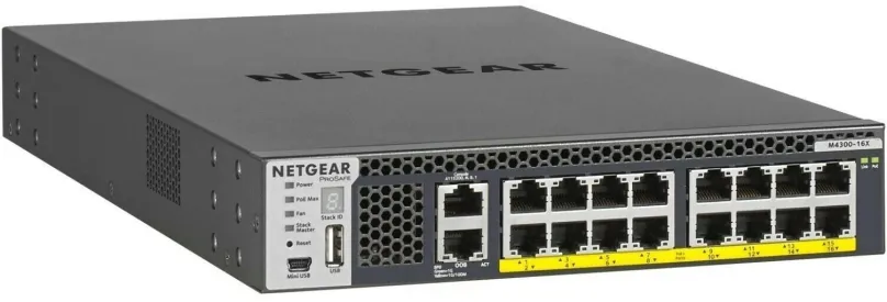 Switch Netgear XSM4316PB, do racku, 16x RJ-45, 1x USB 2.0, l3 (smerovač), QoS (Quality of