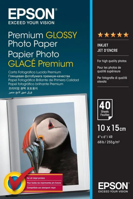 Fotopapier Epson Paper Premium Glossy Photo 10x15 40 listov