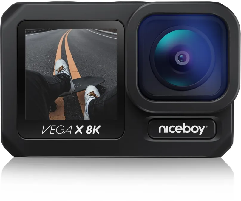 Outdoorová kamera Niceboy VEGA X 8K, Outdoorová kamera, 2" LCD displej, videokodek H.