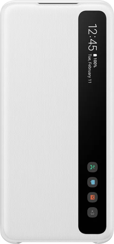 Puzdro na mobil Samsung Flipové puzdro Clear View pre Galaxy S20 biele