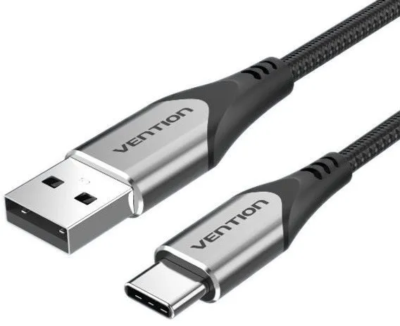 Dátový kábel Vention Type-C (USB-C) <-> USB 2.0 Cable 3A Gray 1.5m Aluminum Alloy Type