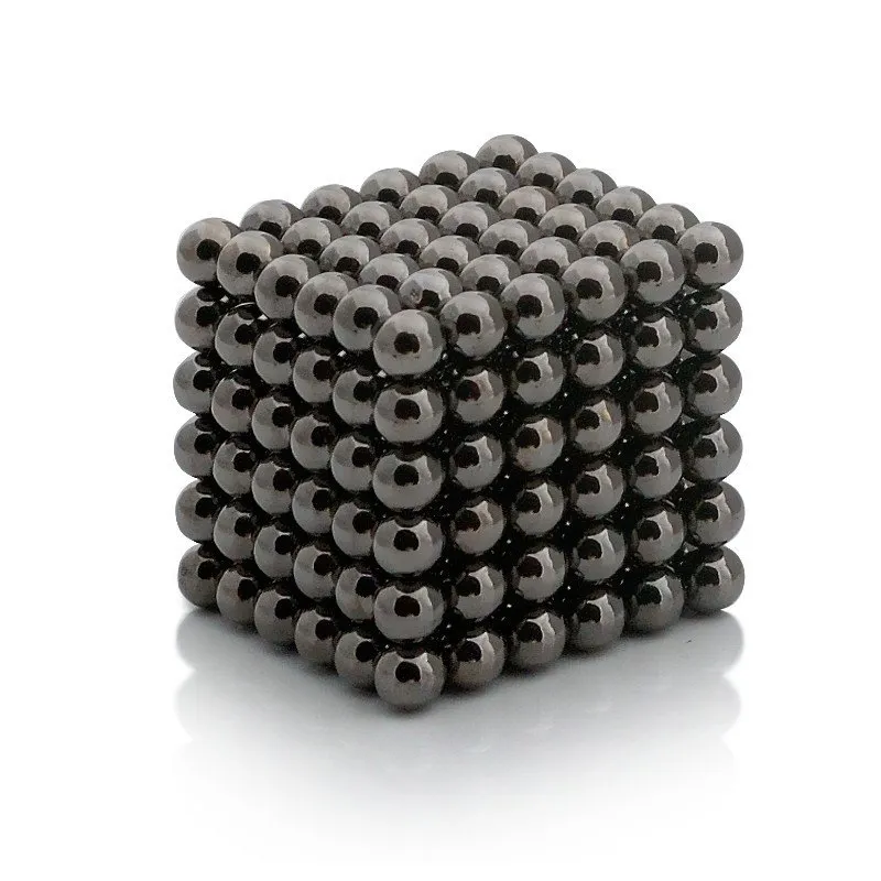 Magnetická stavebnica NeoCube čierne, 216 guličiek s priemerom 5 mm
