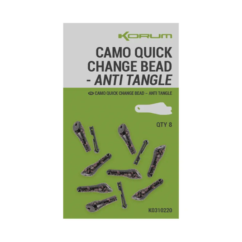 KORUM Korálik Camo Quick Change Bead Anti Tangle 8ks