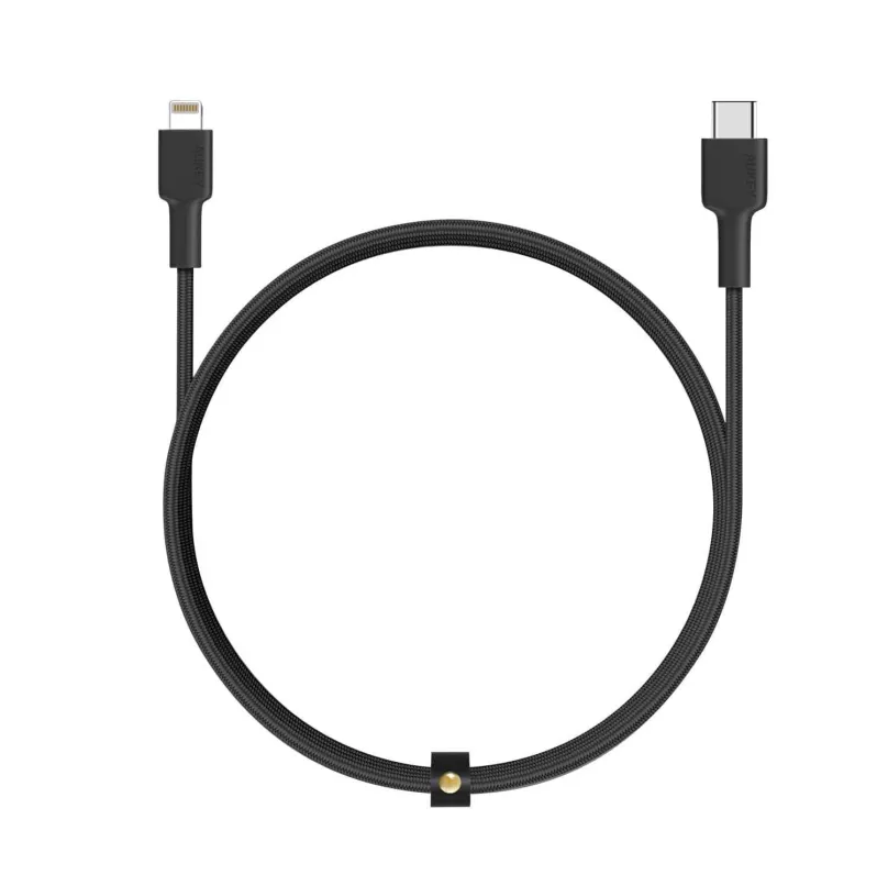 Dátový kábel Aukey CB-CL2 Braided Nylon MFi USB-C to Lightning Cable, 2m