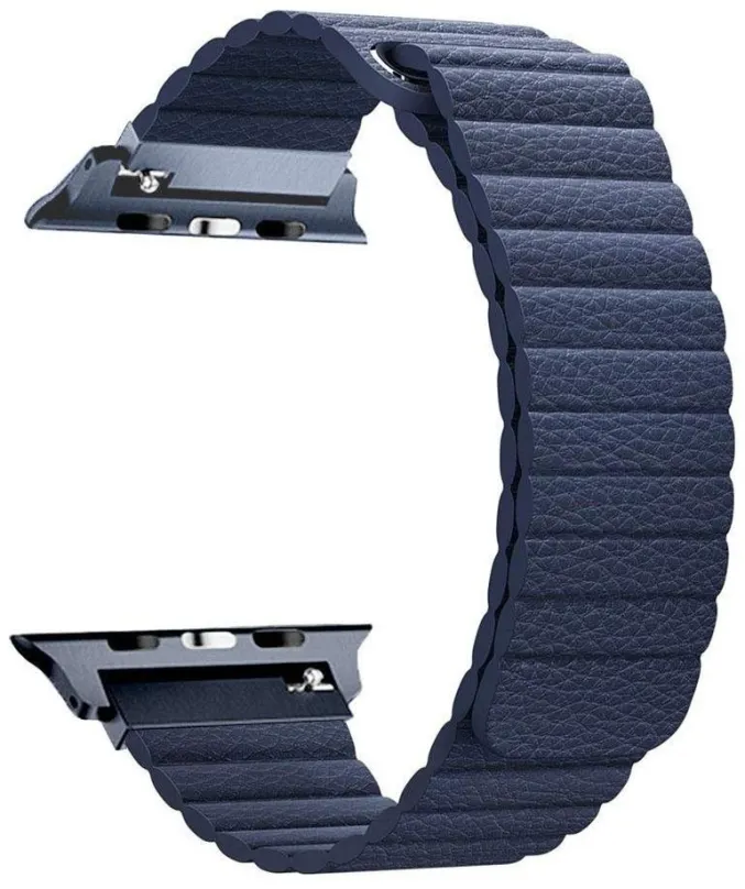 Remienok BStrap Leather Loop pre Apple Watch 42mm / 44mm / 45mm, Dark Blue