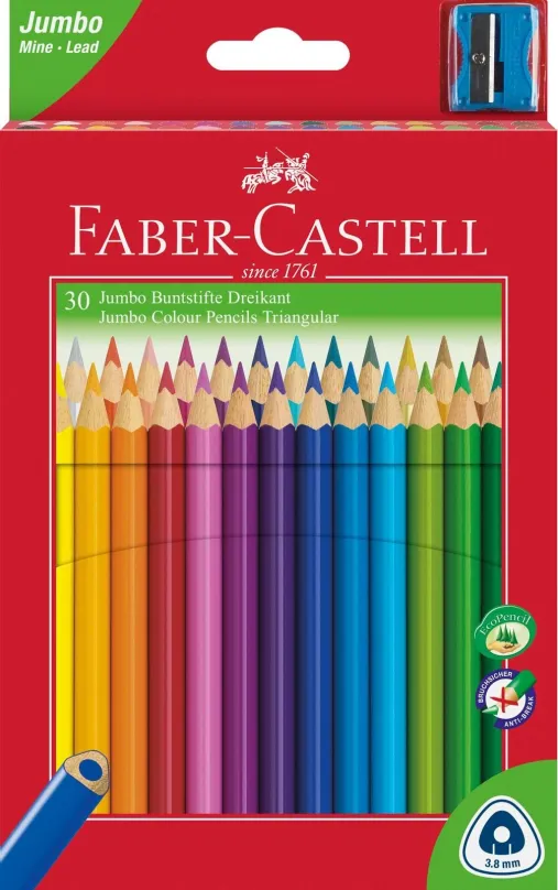 Pastelky FABER-CASTELL Jumbo, 30 farieb