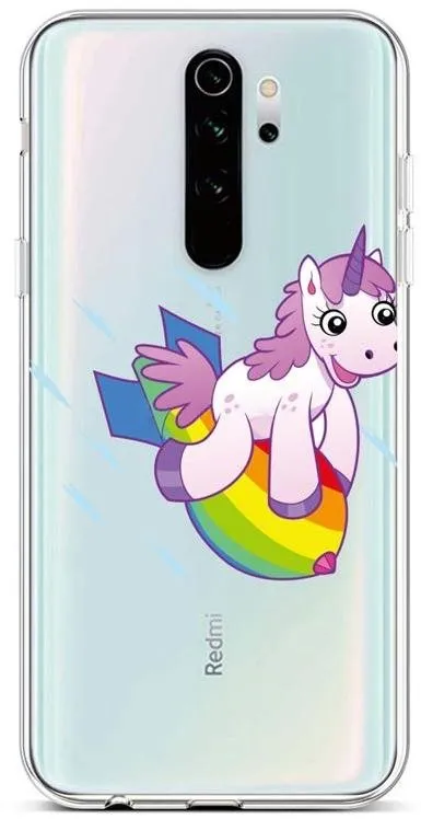 Kryt na mobil TopQ Xiaomi Redmi Note 8 Pre silikón Flying Unicorn 44681