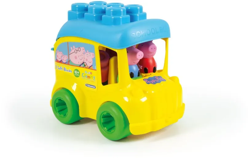 Hračka pre najmenších Clementoni Clemmy baby - Prasiatko Peppa - školský autobus