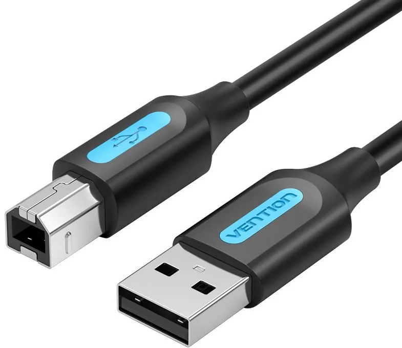 Dátový kábel Vention USB 2.0 Malé USB-B Malé Printer Cable 5m Black PVC Type