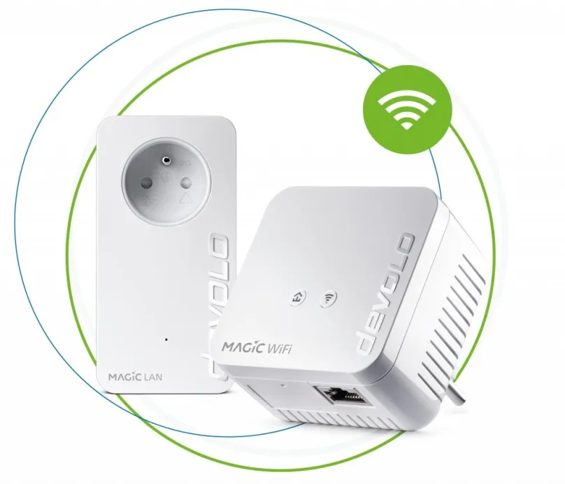 Powerline Devolo Magic 1 WiFi mini Starter Kit, prenosová rýchlosť 1200 Mb/s, rýchlosť WiF
