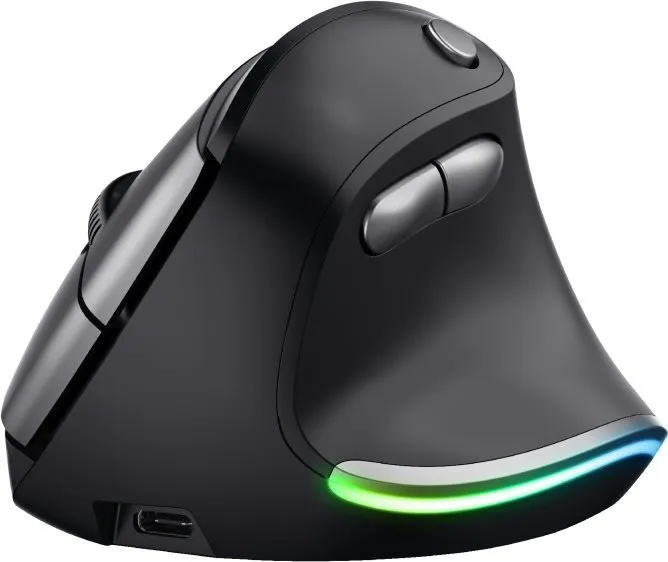 Myš TRUST BAYO ERGO Wireless Mouse ECO certified, bezdrôtová, vertikálna, optická, pre pra