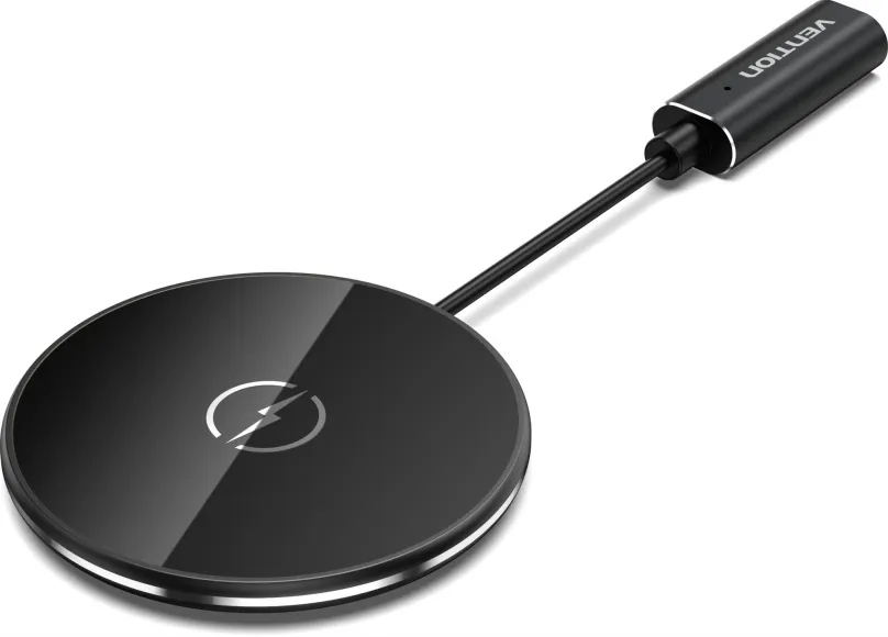Bezdrôtová nabíjačka Vention Magnetic Wireless Charger 15W Ultra-thin Mirrored Surface Type 0.05m Black