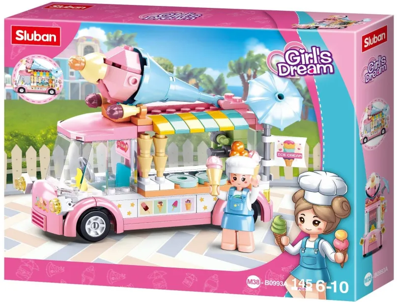 Stavebnica Sluban Girls Dream M38-B0993A Mobilný zmrzlinový stánok