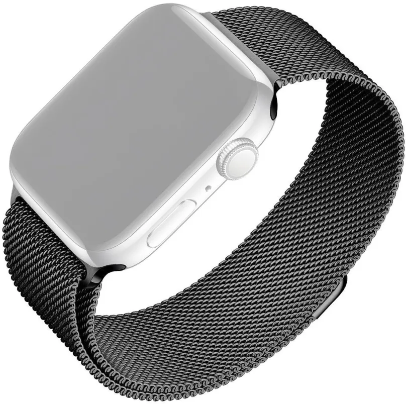 Remienok FIXED Mesh Strap pre Apple Watch 42/44/45/Ultra 49mm čierny