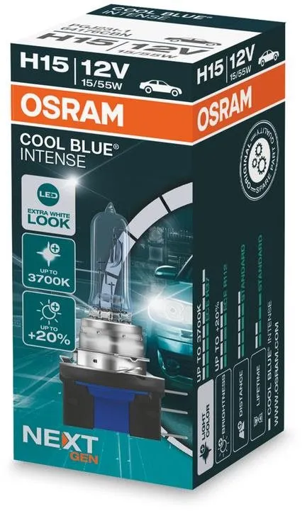 Autožiarovka OSRAM H15 Cool Blue Intense Next Generation, 12V, 15/55W, PGJ23t-1