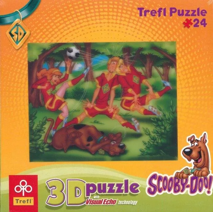 Puzzle Trefl Puzzle Scooby Doo: Futbal 3D 24 dielikov