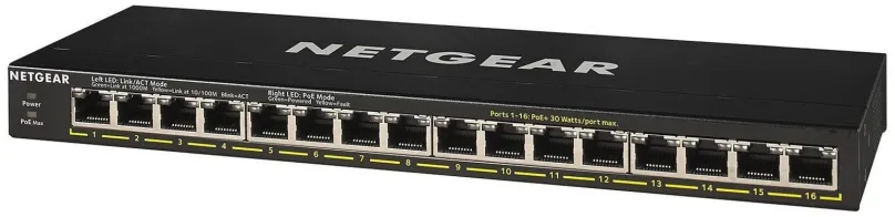 Switch Netgear GS316PP, desktop, 16x RJ-45, Power over Ethernet (PoE) a QoS (Quality of Se