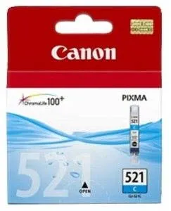 Cartridge Canon CLI-521C azúrová