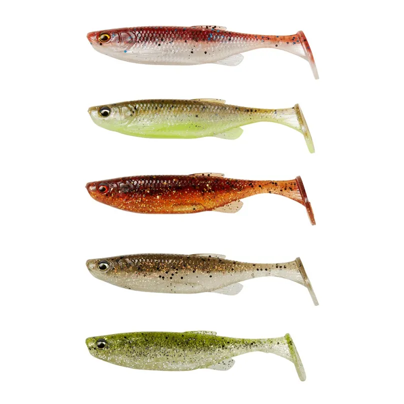 Savage Gear Gumová nástraha Fat Minnow T-tail 7,5 cm 5g Clear Water Mix 5ks