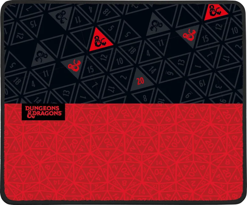 Herná podložka pod myš Konix Dungeons & Dragons Black & Red Mousepad