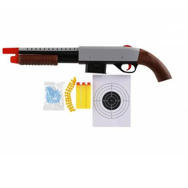 Detská zbraň Teddies Brokovnica + vodné guličky, penové náboje, gumové guľu
