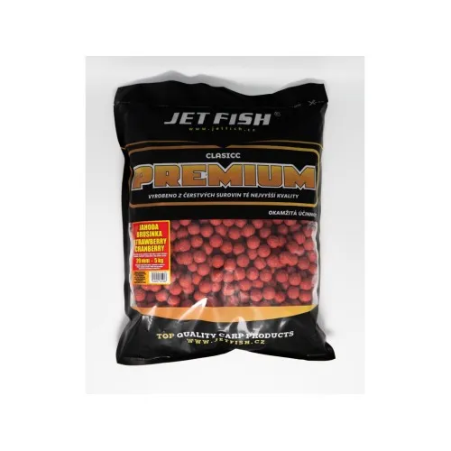 Jet Fish Boilies Premium Clasicc Jahoda / Brusnica 5kg 20mm