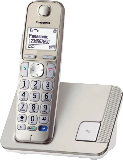 Telefón pre pevnú linku Panasonic KX-TGE210FXN Gold / White