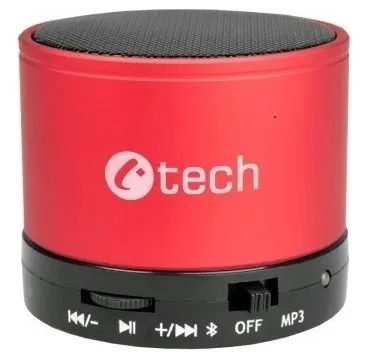 Bluetooth reproduktor C-TECH SPK-04R, aktívny, Bluetooth, mikrofón, výdrž batérie 3 h