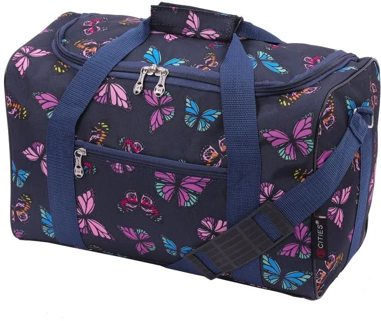Cestovná taška CITIES 611 butterfly - modrá