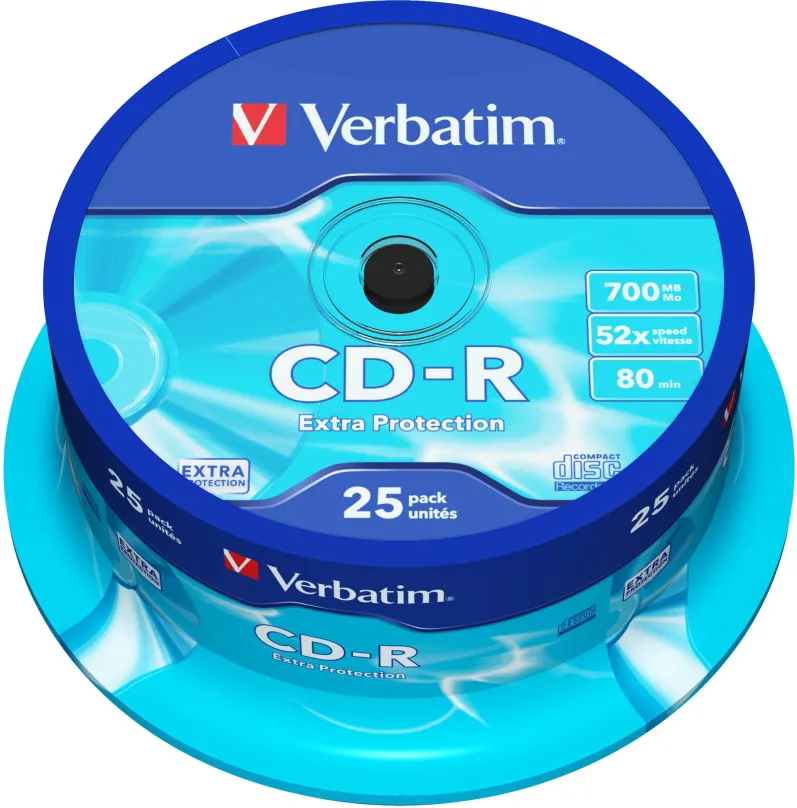 Médiá VERBATIM CD-R 700MB, 52x, spindle 25 ks