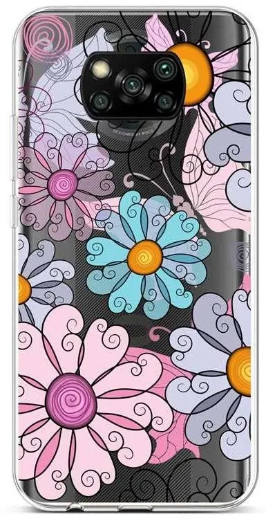 Kryt na mobil TopQ Xiaomi Poco X3 silikón Colorful Daisy 60827