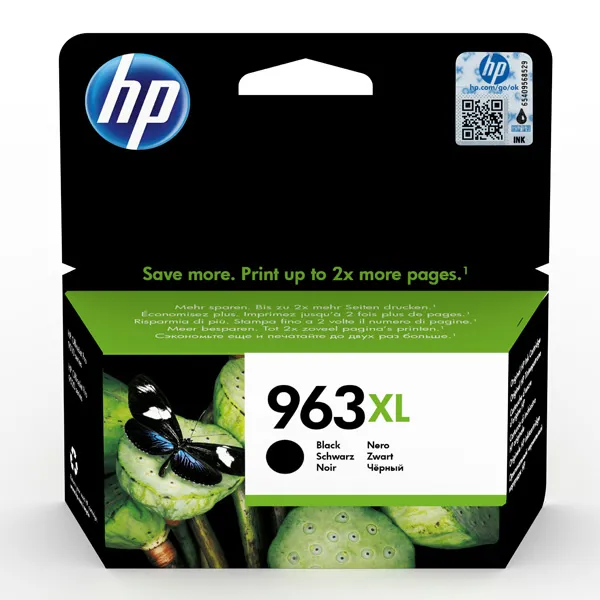 HP originálny ink 3JA30AE#301, HP 963XL, black, blister, 2000str., 48ml, vysokokvalitná, HP Officejet Pro 9012, 9014, 9015, 9016, 90