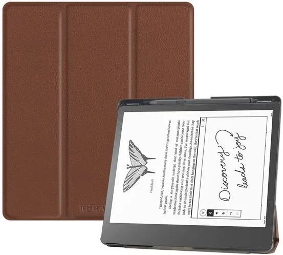 Púzdro na čítačku kníh B-SAFE Stand 3451 púzdro pre Amazon Kindle Scribe, hnedé