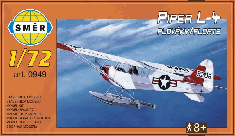 Model lietadla Model Piper L-4 plaváky 1:72