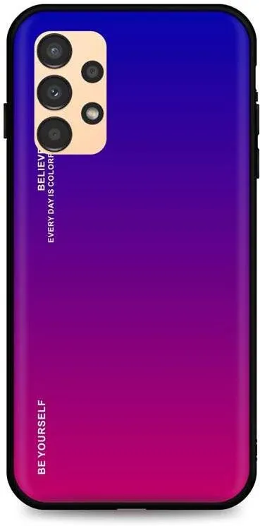 Kryt na mobil TopQ Kryt LUXURY Samsung A13 pevný dúhový fialový 72310